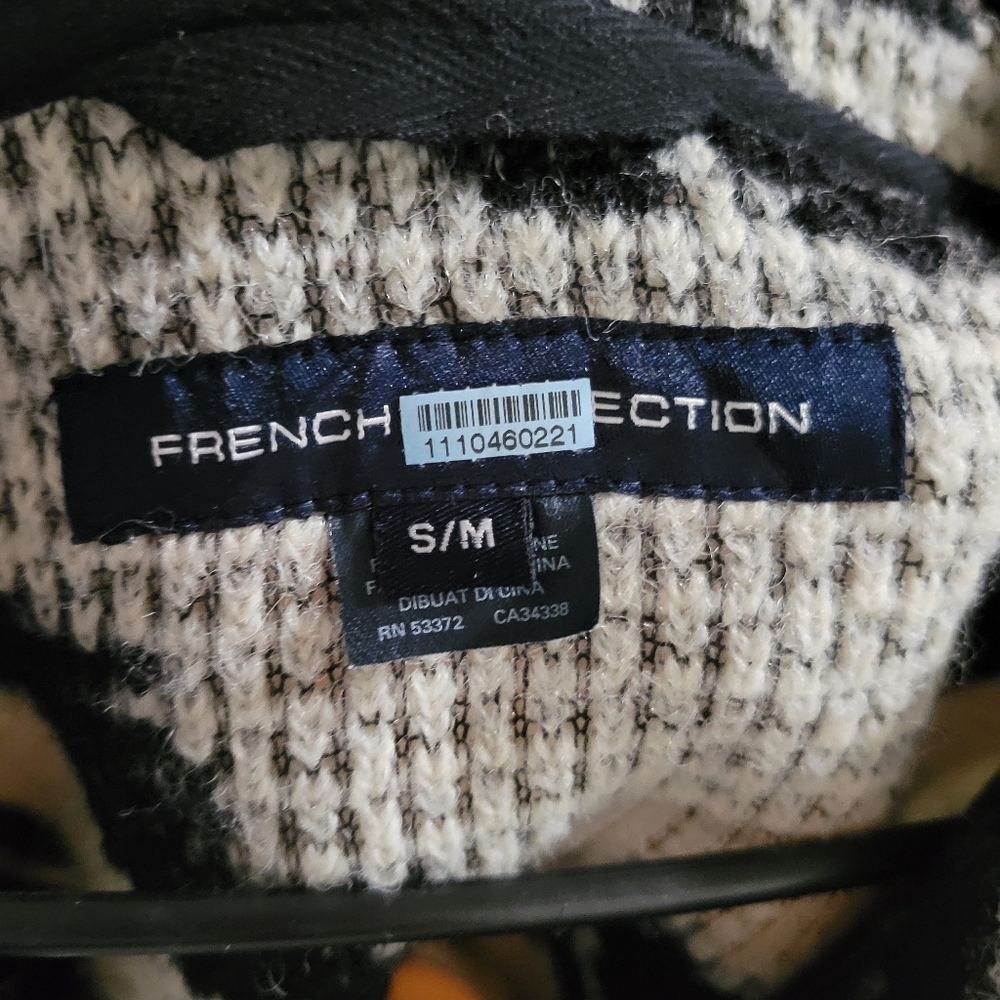 French Connection Houndstooth Zip Front Wool Blen… - image 2